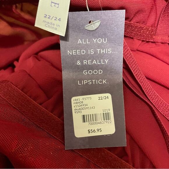 NWT Cacique Red Lace Nightie w/thong - Picture 10 of 10